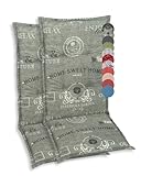 GO-DE Sesselauflage, (2er Set), (L/B): ca. 110x50 cm 2 Auflagen, hellgrau