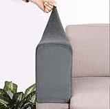Mifeiwukawa Armlehnenbezüge aus Spandex, rutschfest, dicker Samt, Sesselhussen für Sofas,...