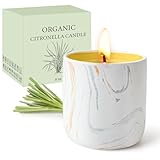 Citronella Kerze Outdoor, 50 Std, Kerze Outdoor im Glas, Natürliche Sojawachs Kerze, Handgefertigte...