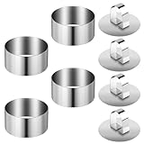 4 Stk Dessertringe und Speiseringe Set, Servierringe, Anrichteringe, Edelstahl Kuchenringe Set, 8cm...