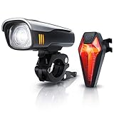 CSL - Fahrradleuchten-Set StVZO, LED-Fahrradlicht, Fahrradlicht Set, Fahrradbeleuchtung Fahrradlampe...