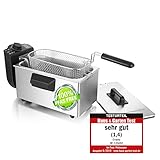 Emerio 3.0L Öl-Fritteuse mit Kaltzonen Technologie, 'sehr gut 1.4' getestet von Haus & Garten...