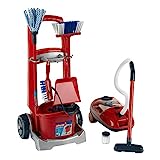 Theo Klein 6742 Vileda Broom Trolley I With lots of Accessories I Battery-Powered Vacuum Cleaner...