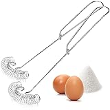 COM-FOUR® 2x Spiralschneebesen Edelstahl 304 rostfrei - Spiralbesen spülmaschinengeeignet -...