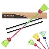 Diabolo Freizeitsport Flowerstick Pro (grün-pink) - Flowerstick aus Fiberglas inkl. 2 Handstäben,...