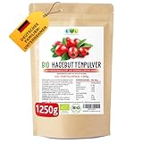 EWL Naturprodukte Bio Hagebuttenpulver 1250g XXL Vorteilspack in Rohkostqualität | Ganze schonend...
