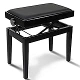 NURUGURE Klavierhocker, Frisiertischhocker, Klavierhocker für Kinder, verstellbare Keyboardbank,...