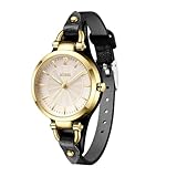 BUREI Uhr Demen Elegante Lederarmband Armbanduhr Damen Klassisch Analog Quarz Damenuhr Geschenke...