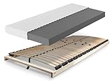 Betten-ABC - Matratze & Lattenrost (KSP-500) - 140x200 cm (H3) - 7-Zonen Matratze aus Kaltschaum mit...