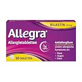 Allegra Allergietabletten 50 Stk – Antihistaminikum - Wirkstoff Bilastin - schnell und 24 Std...