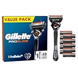 Gillette ProGlide Rasierer für Männer, 1 Nassrasierer Herren + 10 Ersatzklingen, entwickelt für...