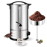 Bostar Kaffeemaschine mit Rundfilter 8L, 50 Tassen Edelstahl Filterkaffeemaschinen Kaffee Maschine...