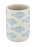 WENKO Zahnputzbecher Aquamarin, hochwertiger Zahnbürstenhalter für Zahnbürste und Zahnpasta aus...
