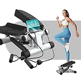 Niceday Mini Stepper für Zuhause, 2-in-1 Up-Down Stepper mit Power Ropes – Leiser Trainer bis...