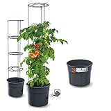 rgvertrieb Blumentopf Tomatentopf Topf für Tomatenpflanzen 28L Tomatenzüchter Gesamthöhe 153cm...