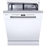 Midea SF 5.60NW14C Geschirrspüler 60cm Freistehend & Unterbaufähig, 14 MGD,Hygienepflege+,...