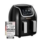 Russell Hobbs Heißluftfritteuse Doppelkammer [2 Fächer je 4,25l, nur getrennt nutzbar,...