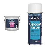 Yachtcare Action Hartantifouling Antifouling, Schwarz, 2,5L & Gelcoat Farbe 400ML RAL 9010 -...