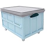 LOEFLIFA Faltbare Aufbewahrungsbox Mit Rädern Große Plastikkiste Für Kleidung Spielzeug Und...