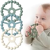 Beißring Baby, 3er Pack Beissring Baby Spielzeug Kühlend, Seposeve Silikon Greifling Baby...