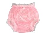 Haian Inkontinenz-Unterhosen, für Erwachsene, aus Kunststoff und Spitze, farbig transparent, Rosa...