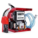 Dieselpumpe,230 V 550 W selbstansaugende Ölpumpe, mobile Tankstellen 60/min, mit Schläuchen und...