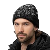 TOP-EX wasserdichte Wintermütze Herren & Damen, Warme Fleece-gefütterte Strickmütze Beanie,...