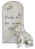 MaMeMi Gedenksein/Erinnerungsstein/Grab-Deko Trauer/Tiergrabstein Erinnerung 'Hund'