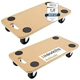 Hinrichs 2X Transportroller 58 x 30cm - Transport Rollbrett für Umzug & Werkstatt - Rollwagen...