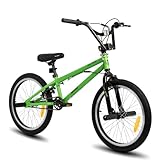 HILAND 20 Zoll BMX, 360° Rotor-System, Freestyle, 4 Stahl Pegs, Kettenschutz, Freilauf Green...