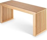 BAM BOO BOX Sitzbank aus Bambus – stabile Holzbank ohne Lehne für Flur, Bad, Küche, Esszimmer...