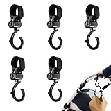 Hpmjz 5 Stück Kinderwagen Haken Universelle Anhänger für Kinderwagen Kinderwagen Taschenhalte...