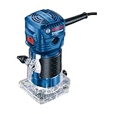 Bosch Professional Kantenfräse GKF 550 (inkl. Parallelanschlag, Rollenführung, Grau, 2x...