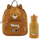 Kidslino Personalisierter Kinderrucksack mit Namen, Trixie Tiger-Design, Ideal für Kindergarten,...