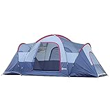 Outsunny Zelt für 5-6 Personen, Campingzelt mit Heringen, Tunnelzelt, Kuppelzelt, Polyester, Grau,...