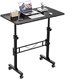 HOMIDEC Höhenverstellbarer Schreibtisch mit Rollen, Tisch Computertisch Schreibtisch...