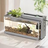 -Aquarium, Aquarium-Starter-Sets Mit Luftpumpe Und Licht, Kleines Desktop-Aquarium, Dekoratives,...