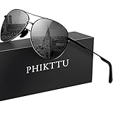 phikttu Piloten-Sonnenbrille für Damen und Herren, polarisiert, klassisch, übergroße Farbtöne,...