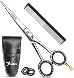 Candure Friseurschere 6,5 Zoll – Professionelle Haarschneideschere mit Kamm & Lederetui für...