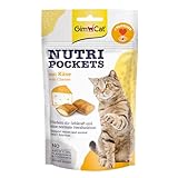 GimCat Nutri Pockets Käse - Knuspriger Katzensnack mit cremiger Füllung und funktionalen...