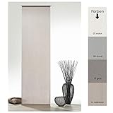 heimtexland Flächenvorhang Natur Batist Optik inkl. Zubehör HxB 245x60 cm in Stone -...