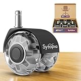 Sytopia Bürostuhl Rollen 11mm x 22 mm, 5er Set Rollen für Bürostühle, Super Leise und Weiche...