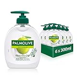 Palmolive Seife Naturals Olive & Milch 6x300ml - flüssige Handseife zur sanften Reinigung der...