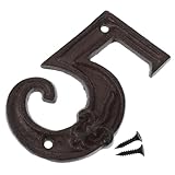 ARTIBETTER Gusseisen Türnummer Metall Rustikal Dekorativ DIY Hausnummer Für Innen Außen Schrauben...