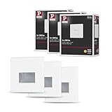 Paulmann 5221 Set LED Wandeinbauleuchte Edge 3er-Set eckig 80x5mm 3x1,2W 3x50lm 230V 2700K Weiß...