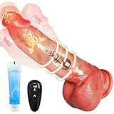 22cm Klassische Dildo für Frauen,10 Vibrationen 7 SchubmaBnahmen,42 ℃ beheizbarer Vibratoren,...