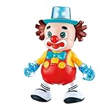Bexdug Clown-Plüsch, Clown-Puppe - Elektrischer Tanzender Clown, gehend und schaukelnd |...
