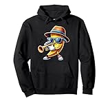 Musizierende Banane Mit Trompete Pullover Hoodie