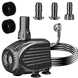 Biling Teichpumpe 1520 L/H Ultra Leise Springbrunnenpumpe Schutz vor überhitzung Funktion,...
