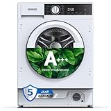 HEINNER HWM-BI814IVA+++ Einbauwaschmaschine – 8 kg – 1400 U/min – Energieklasse A – Motor...